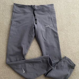 Nike Running Leggings - Gray Size Large